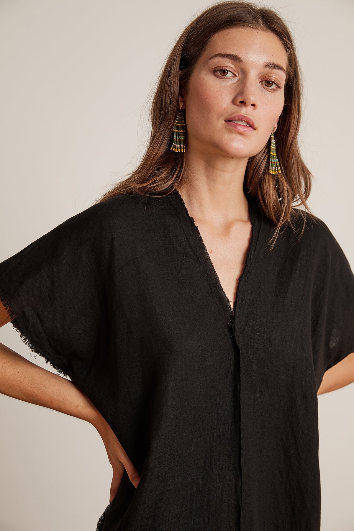 LIYA BEADED FRINGE EARRINGS BY BLUMA PROJECT - Velvet Staging 2.0
