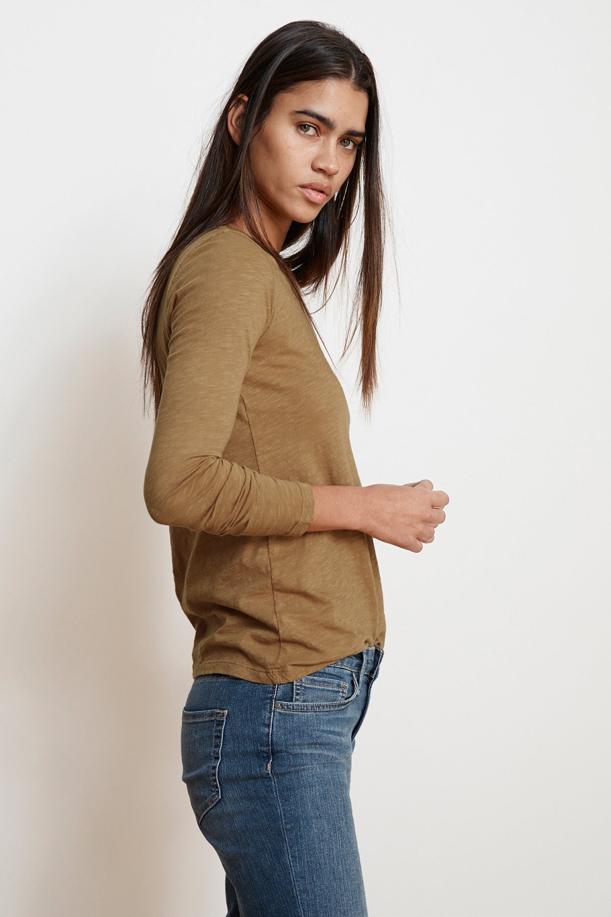 LIZZIE ORIGINAL SLUB LONG SLEEVE TEE - Velvet Staging 2.0