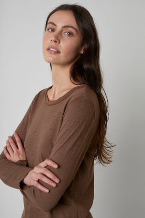 LIZZIE ORIGINAL SLUB LONG SLEEVE TEE - Velvet Staging 2.0