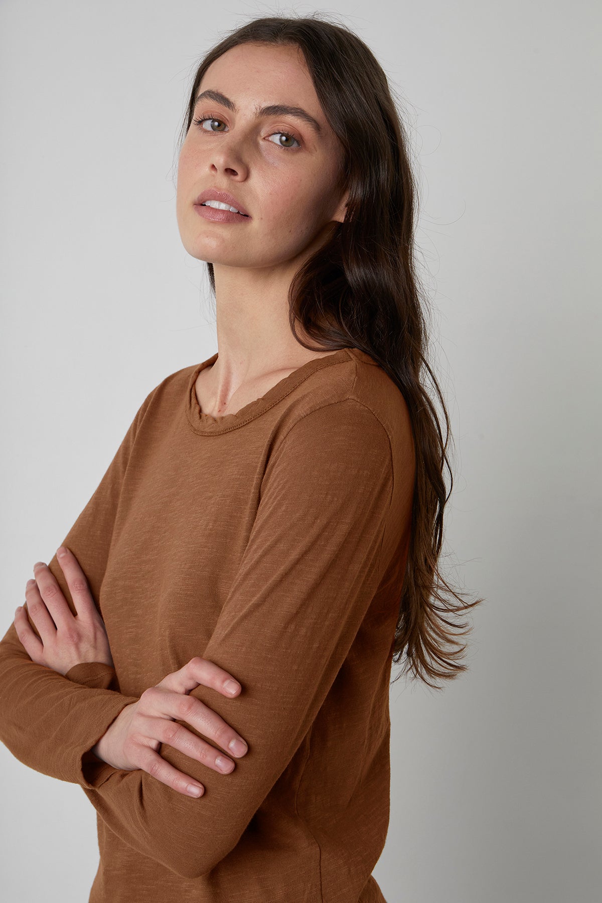 LIZZIE ORIGINAL SLUB LONG SLEEVE TEE - Velvet Staging 2.0-26916229284036