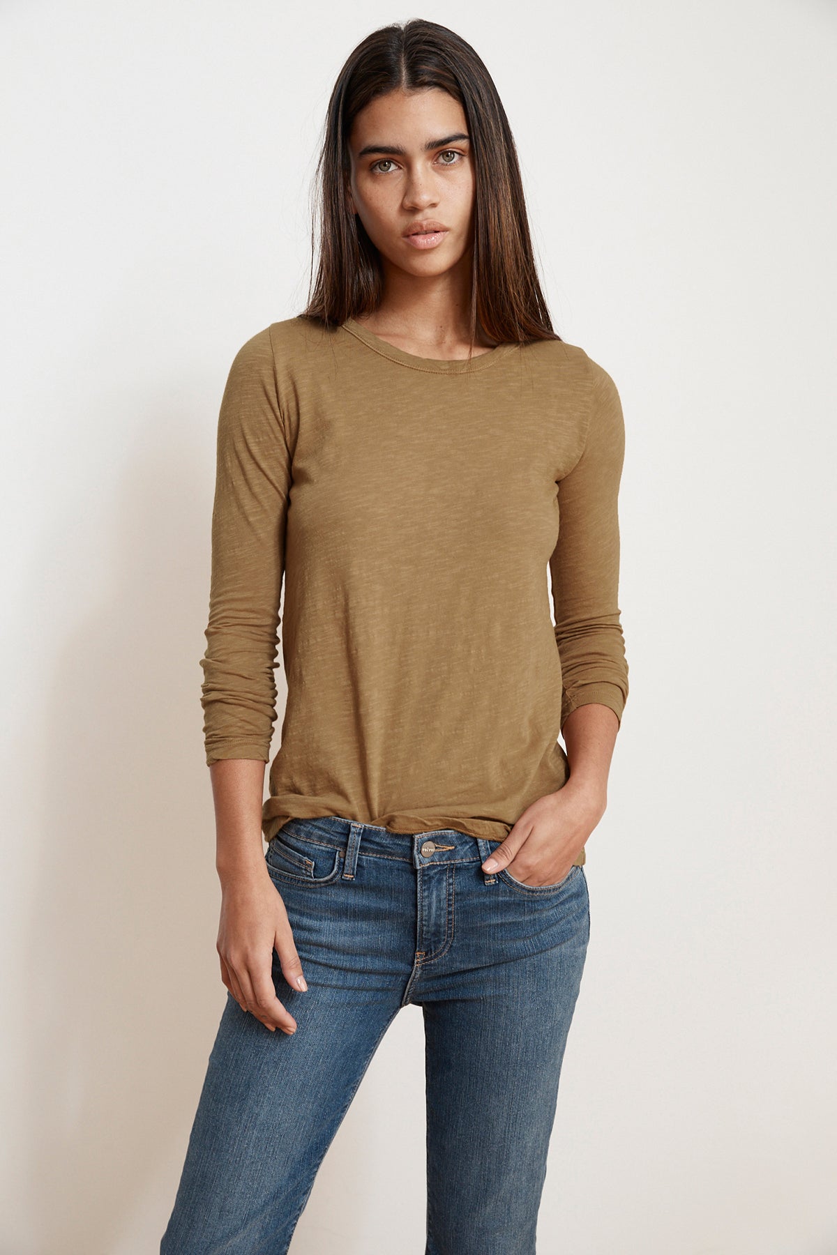 LIZZIE ORIGINAL SLUB LONG SLEEVE TEE - Velvet Staging 2.0