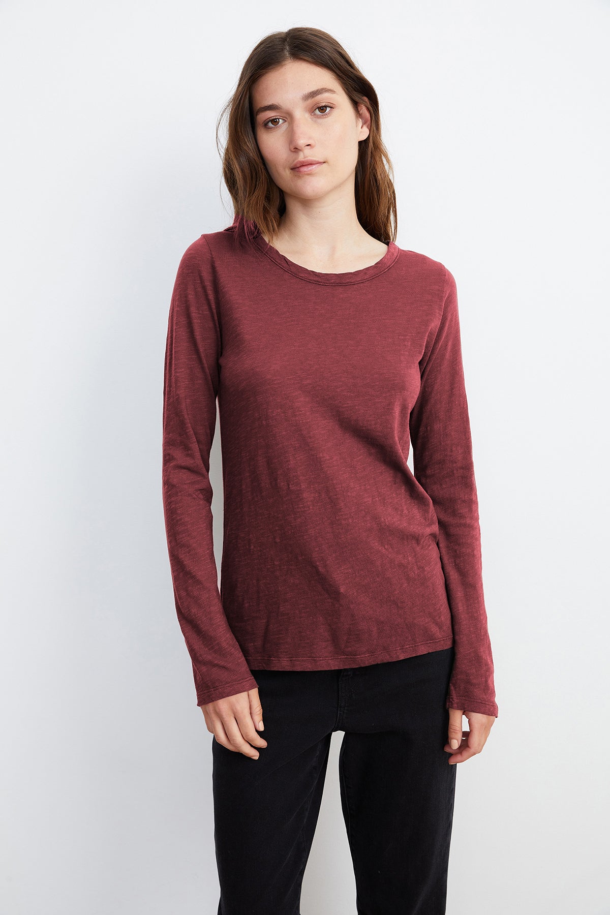 LIZZIE ORIGINAL SLUB LONG SLEEVE TEE - Velvet Staging 2.0