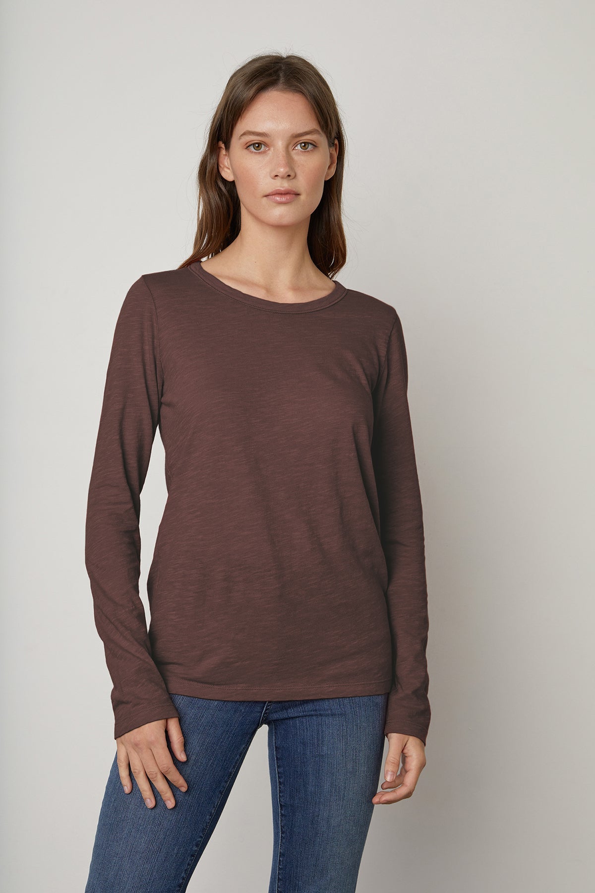 LIZZIE ORIGINAL SLUB LONG SLEEVE TEE - Velvet Staging 2.0