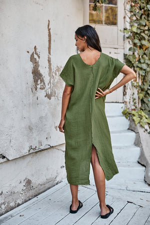 LONDON LINEN CAFTAN DRESS - Velvet Staging 2.0