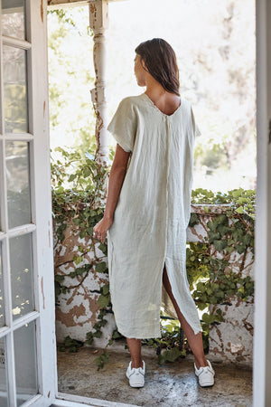 LONDON LINEN CAFTAN DRESS - Velvet Staging 2.0