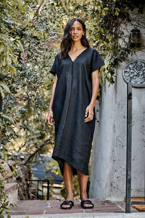 LONDON LINEN CAFTAN DRESS - Velvet Staging 2.0
