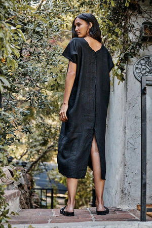 LONDON LINEN CAFTAN DRESS - Velvet Staging 2.0