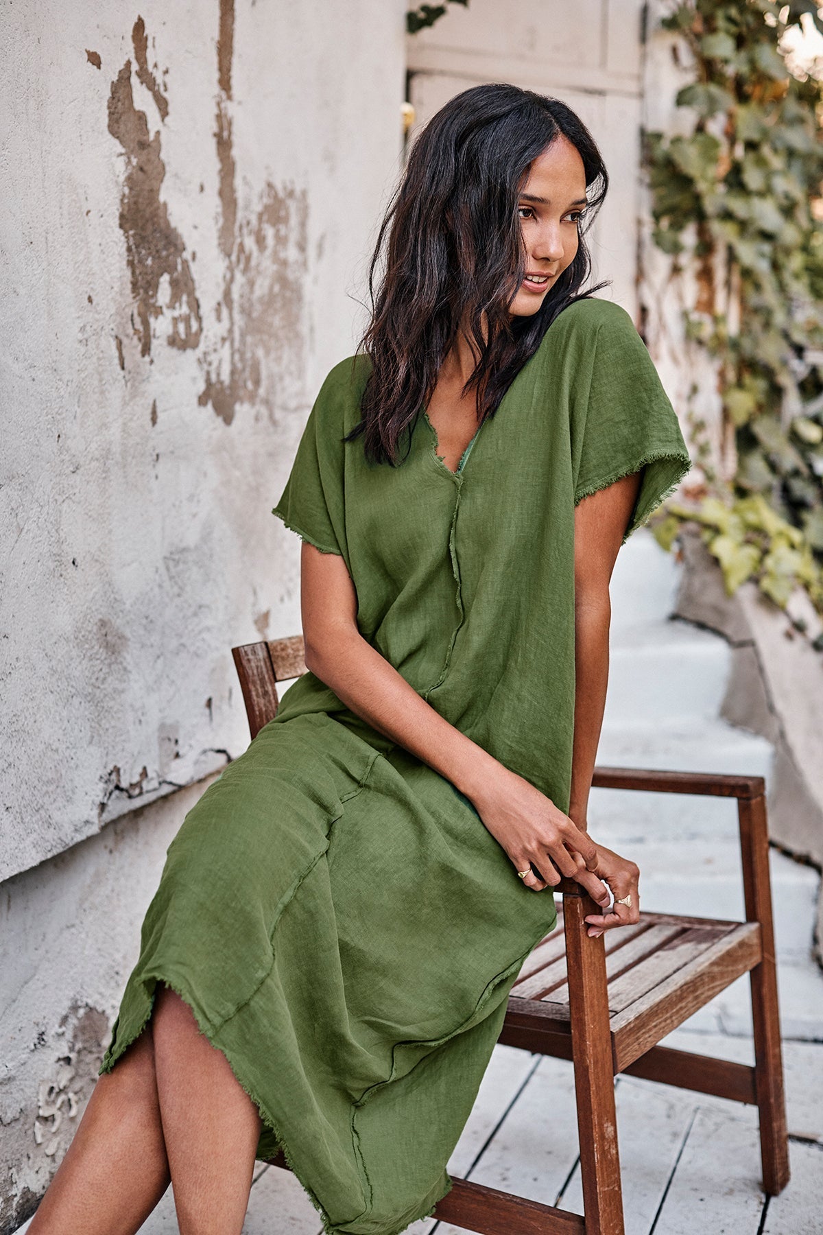 LONDON LINEN CAFTAN DRESS - Velvet Staging 2.0-26916230365380