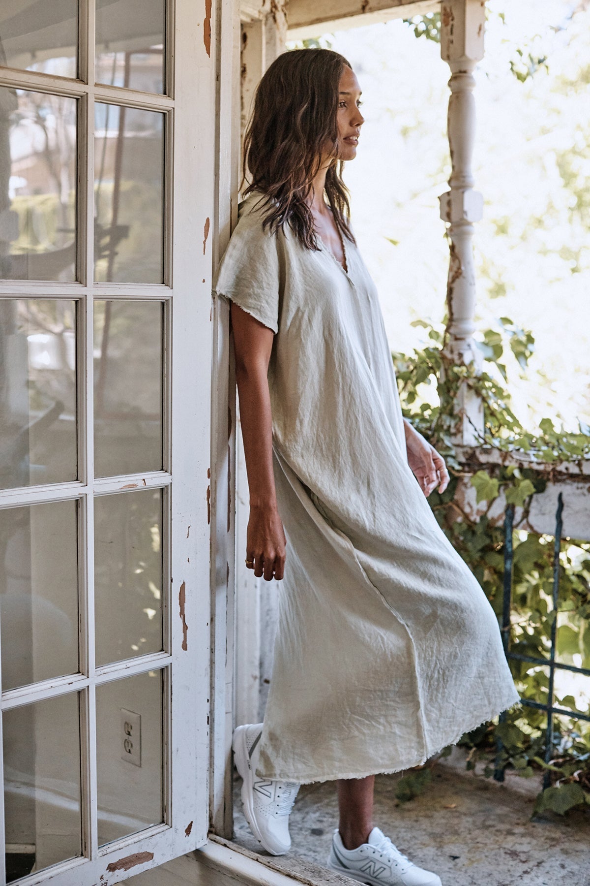 LONDON LINEN CAFTAN DRESS - Velvet Staging 2.0-26916230136004