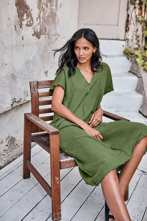 LONDON LINEN CAFTAN DRESS - Velvet Staging 2.0
