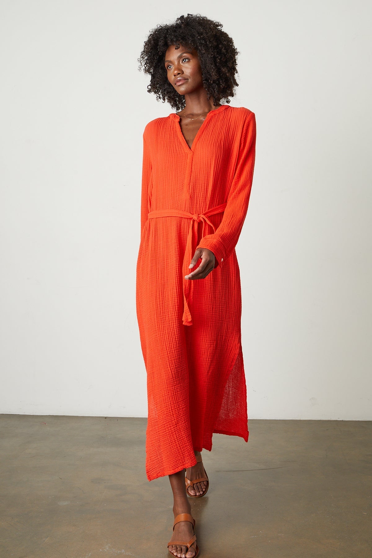 LORRAINE COTTON GAUZE CAFTAN DRESS - Velvet Staging 2.0-26916231938244