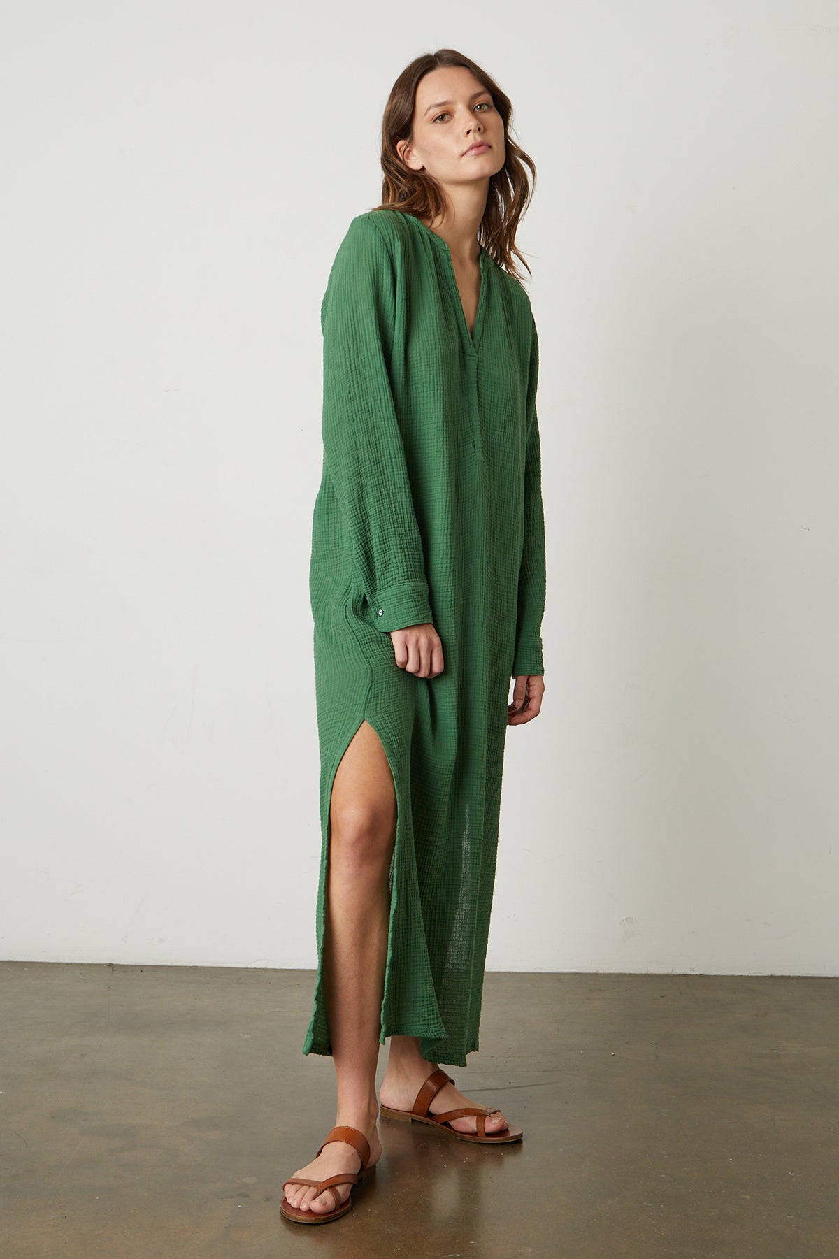 LORRAINE COTTON GAUZE CAFTAN DRESS - Velvet Staging 2.0