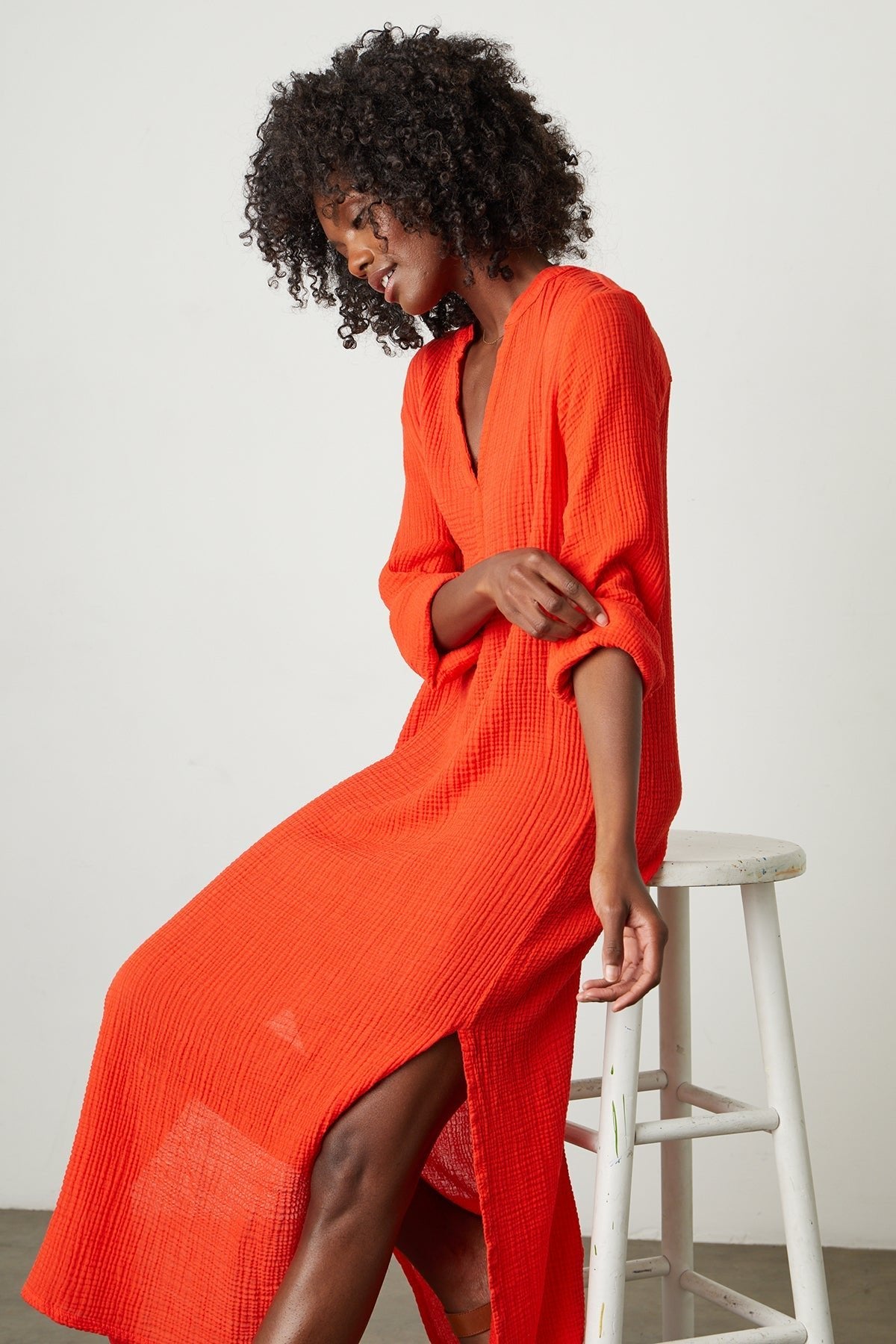 LORRAINE COTTON GAUZE CAFTAN DRESS - Velvet Staging 2.0