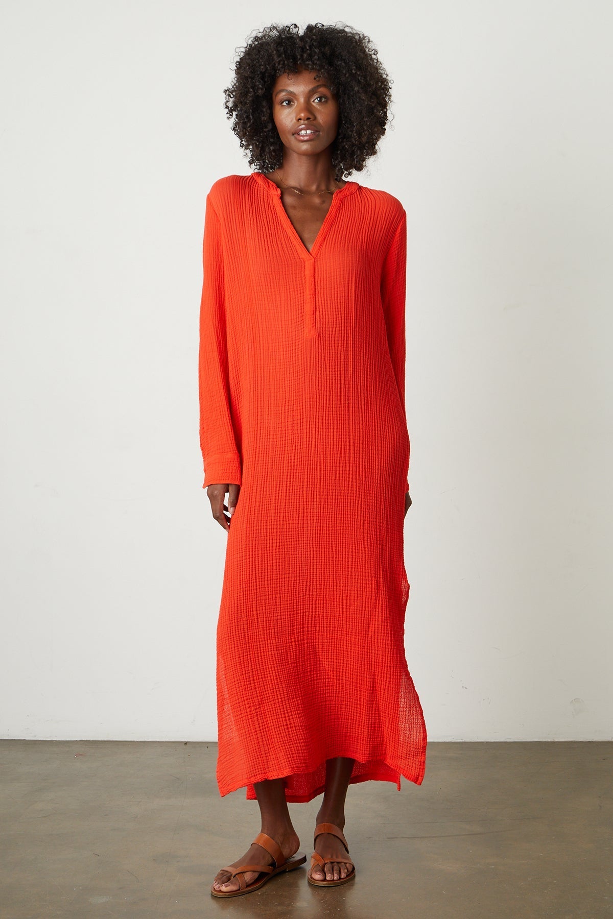 LORRAINE COTTON GAUZE CAFTAN DRESS - Velvet Staging 2.0-26916231971012