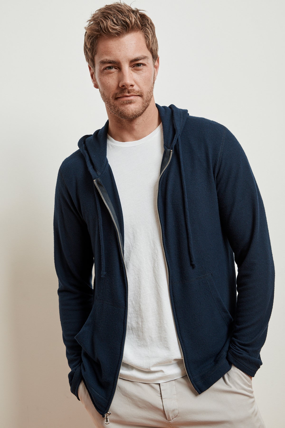 LOUDON COZY HEATHER JERSEY ZIP HOODIE - Velvet Staging 2.0