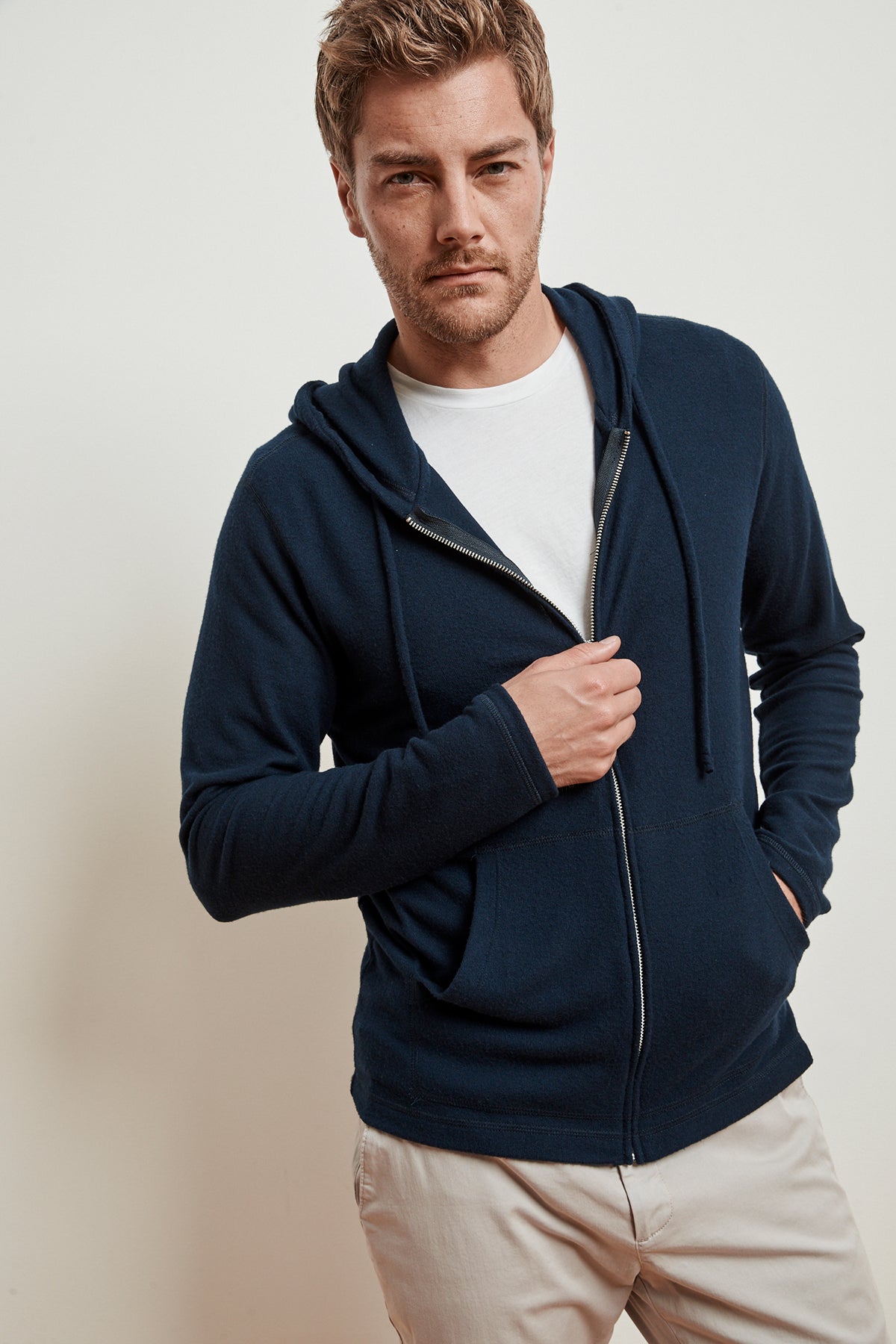 LOUDON COZY HEATHER JERSEY ZIP HOODIE - Velvet Staging 2.0