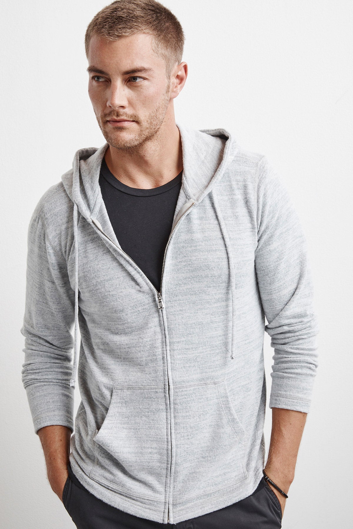 LOUDON COZY HEATHER JERSEY ZIP HOODIE - Velvet Staging 2.0-26916227088580