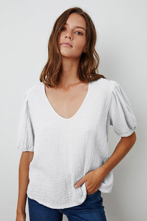 LOUISA PUFF SLEEVE TOP - Velvet Staging 2.0