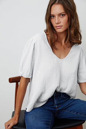LOUISA PUFF SLEEVE TOP - Velvet Staging 2.0