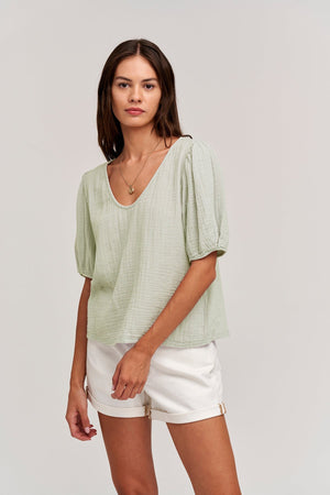 LOUISA PUFF SLEEVE TOP - Velvet Staging 2.0