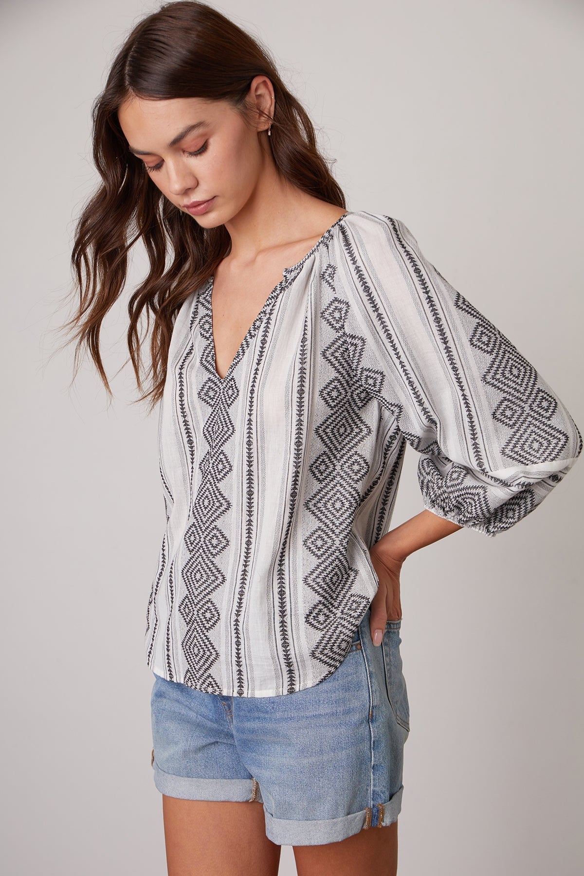 LOUISE JACQUARD BOHO TOP - Velvet Staging 2.0-26916228989124