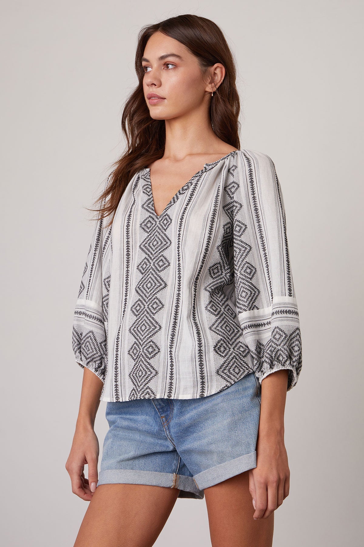 LOUISE JACQUARD BOHO TOP - Velvet Staging 2.0