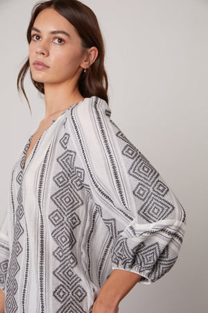 LOUISE JACQUARD BOHO TOP - Velvet Staging 2.0