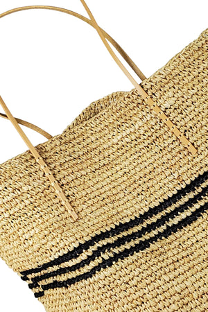 LUXE STRIPE STRAW TOTE - Velvet Staging 2.0