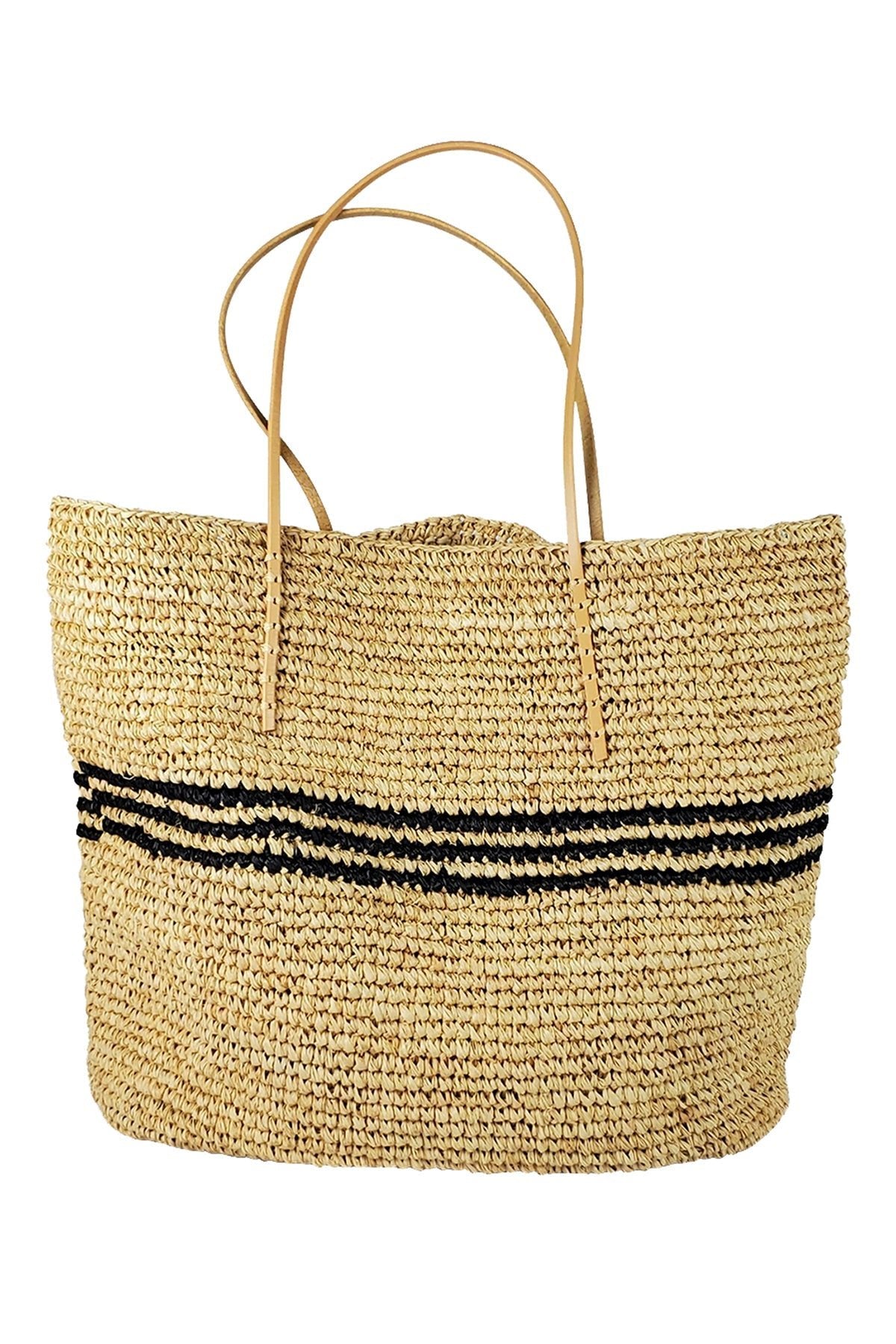 LUXE STRIPE STRAW TOTE - Velvet Staging 2.0