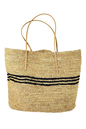 LUXE STRIPE STRAW TOTE - Velvet Staging 2.0
