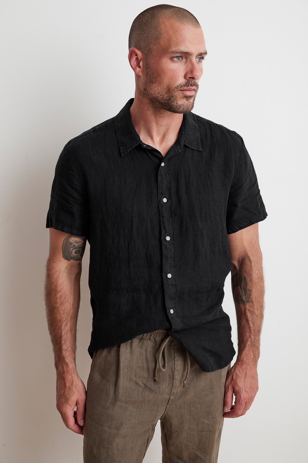 MACKIE LINEN BUTTON-UP SHIRT - Velvet Staging 2.0