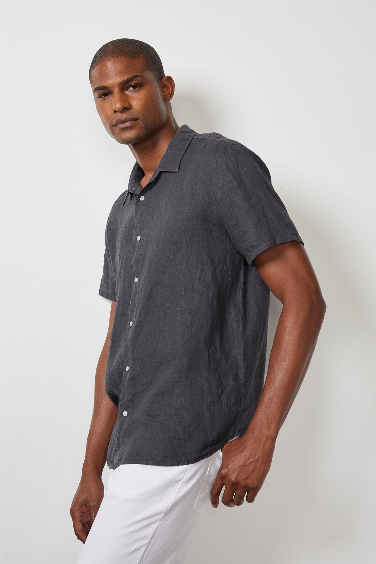 MACKIE LINEN BUTTON-UP SHIRT - Velvet Staging 2.0-26916241572036