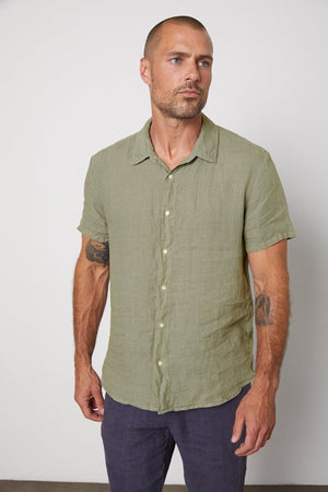MACKIE LINEN BUTTON-UP SHIRT - Velvet Staging 2.0