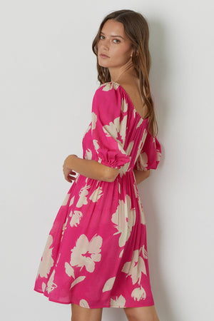 MAKENA TWIST FRONT PRINTED DRESS - Velvet Staging 2.0