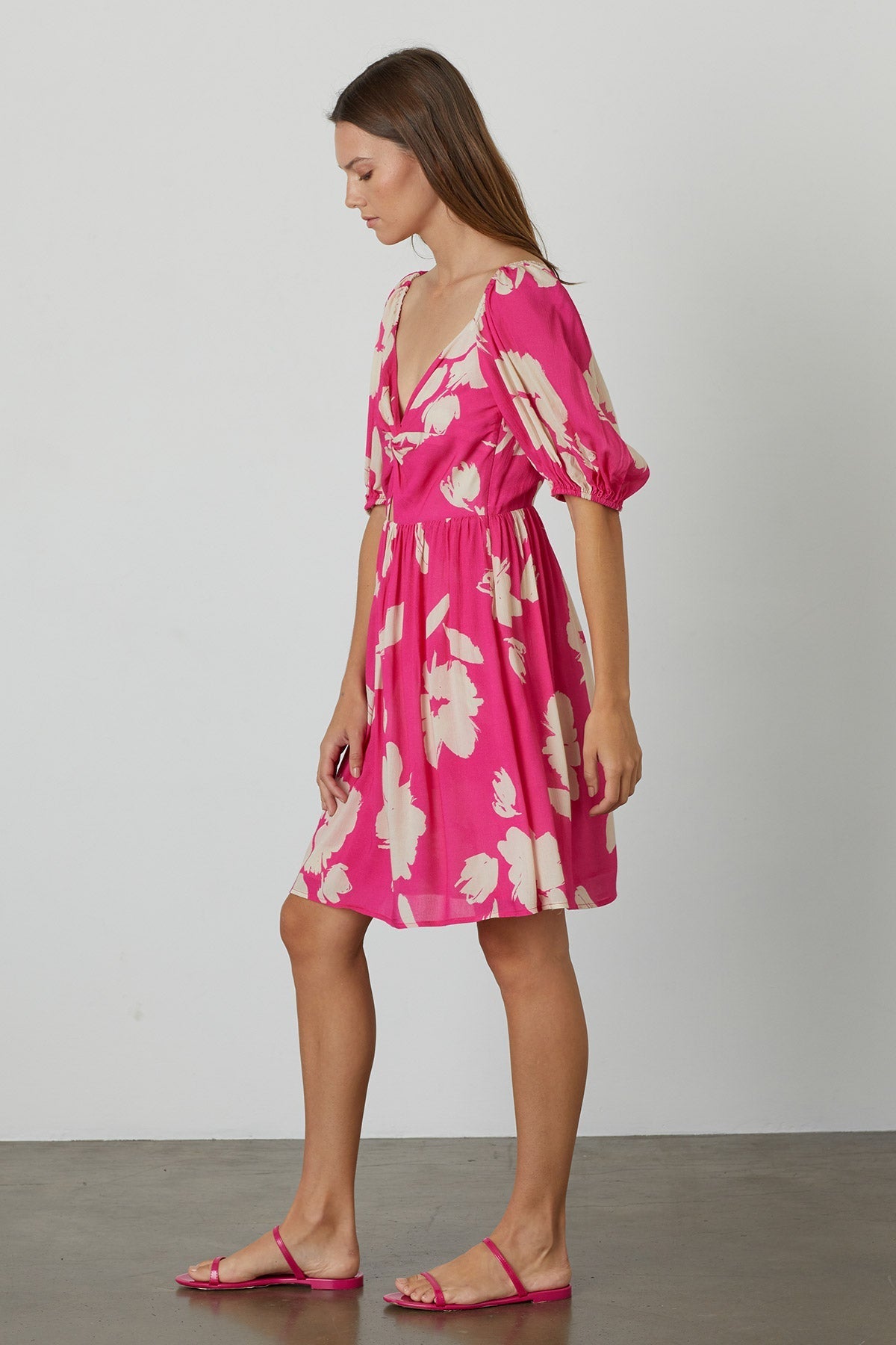 MAKENA TWIST FRONT PRINTED DRESS - Velvet Staging 2.0-26916244586692