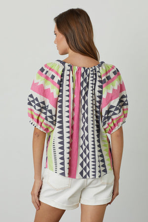 MARIE NEON JACQUARD BOHO TOP - Velvet Staging 2.0