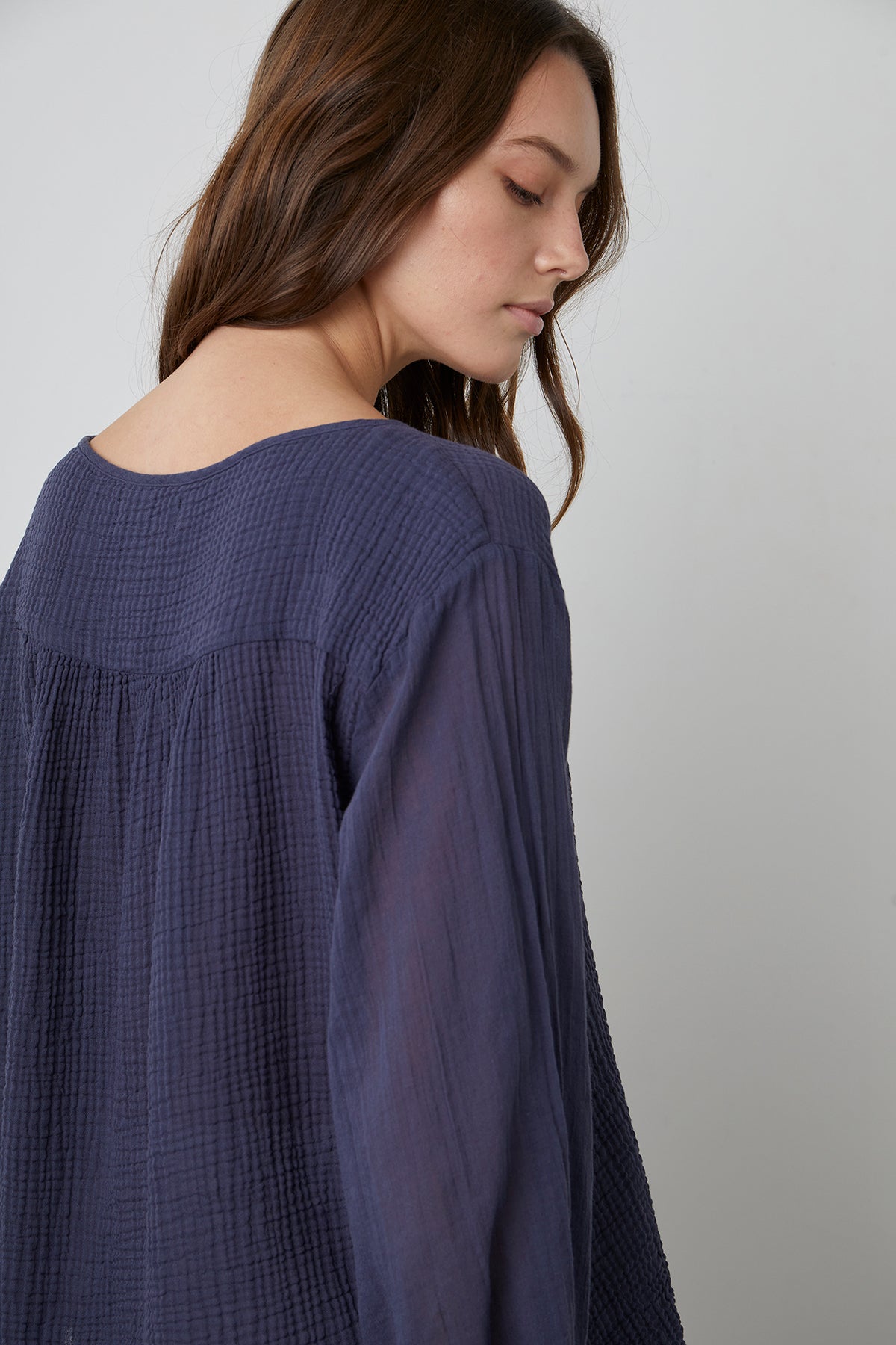 MARILYN COTTON GAUZE PEASANT BLOUSE - Velvet Staging 2.0