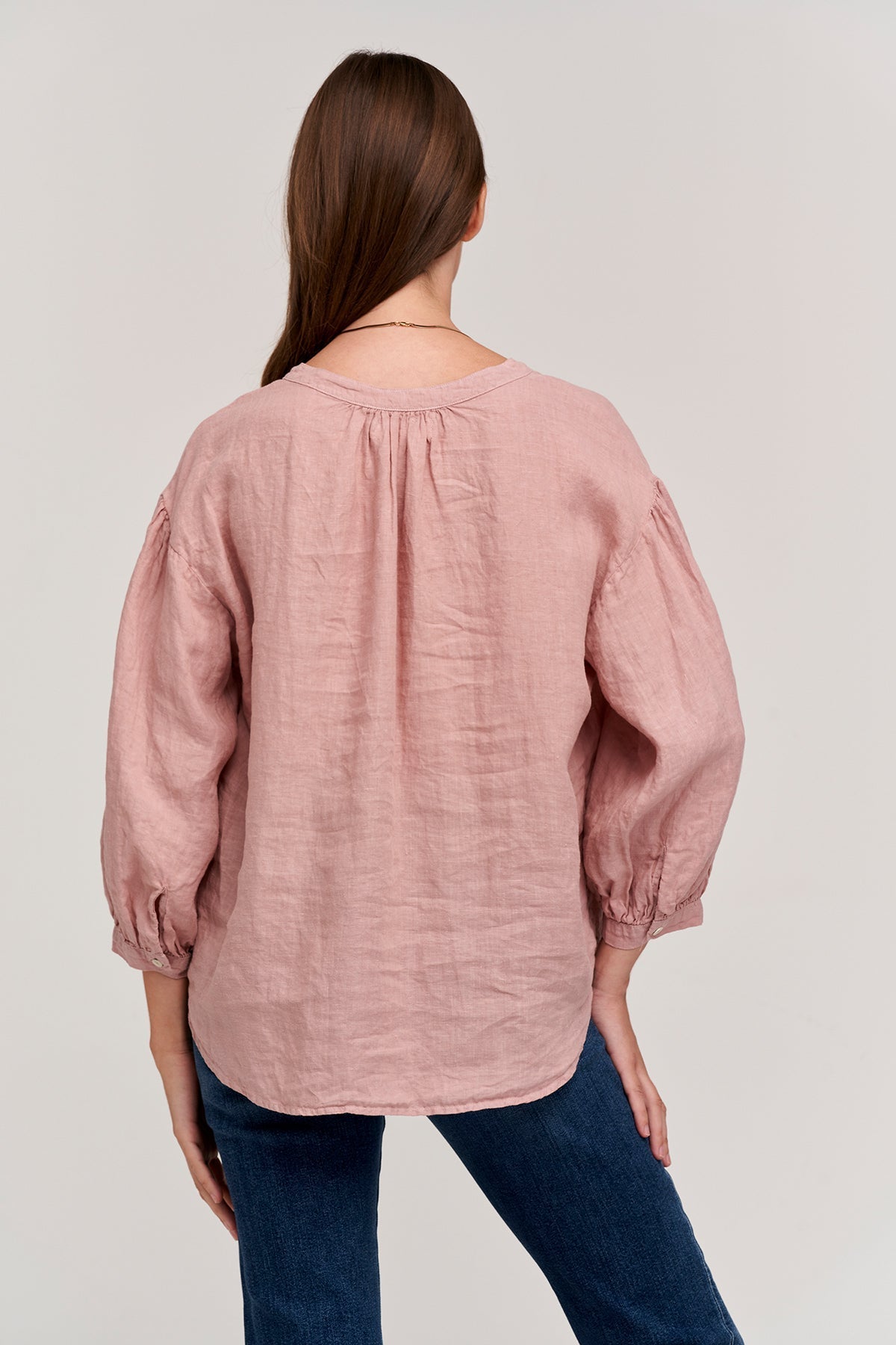 MATEA LINEN BUTTON UP BLOUSE - Velvet Staging 2.0
