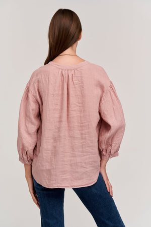 MATEA LINEN BUTTON UP BLOUSE - Velvet Staging 2.0