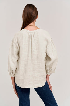 MATEA LINEN BUTTON UP BLOUSE - Velvet Staging 2.0
