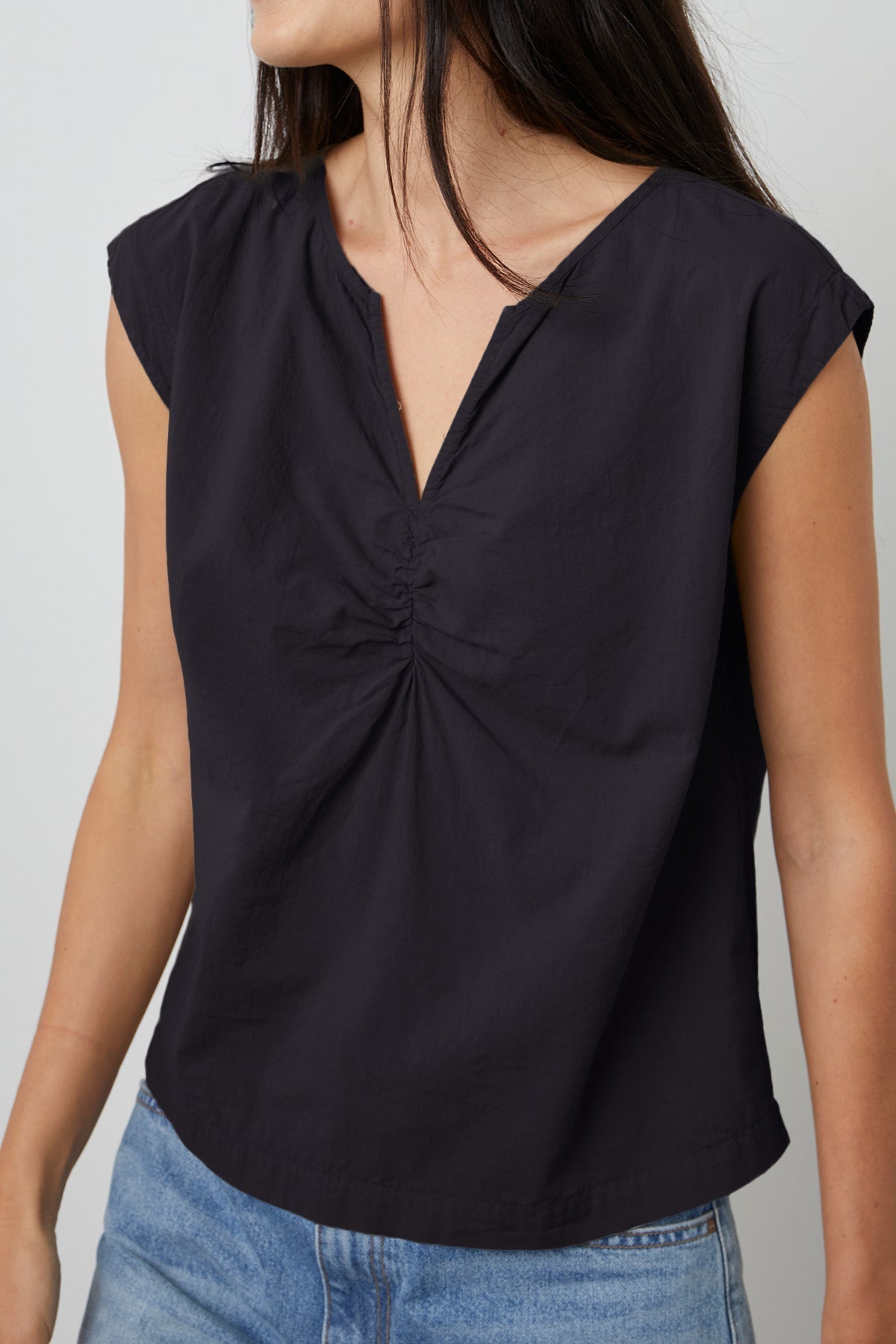 MELISSA SLEEVELESS SHIRRED TOP - Velvet Staging 2.0