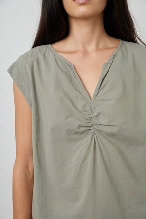 MELISSA SLEEVELESS SHIRRED TOP - Velvet Staging 2.0