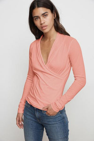 MERI WRAP FRONT FITTED TOP - Velvet Staging 2.0