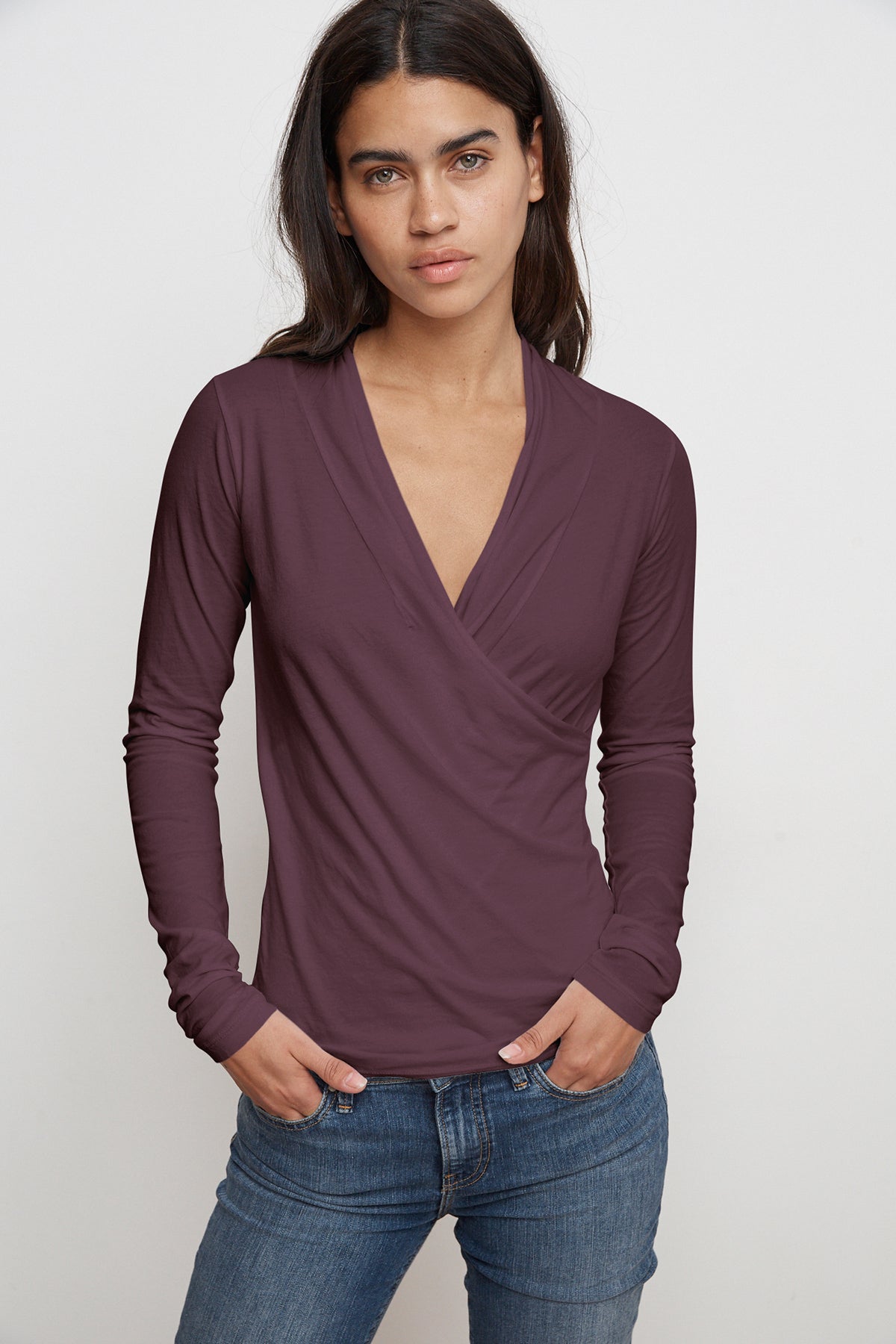 MERI WRAP FRONT FITTED TOP - Velvet Staging 2.0-26916263100612
