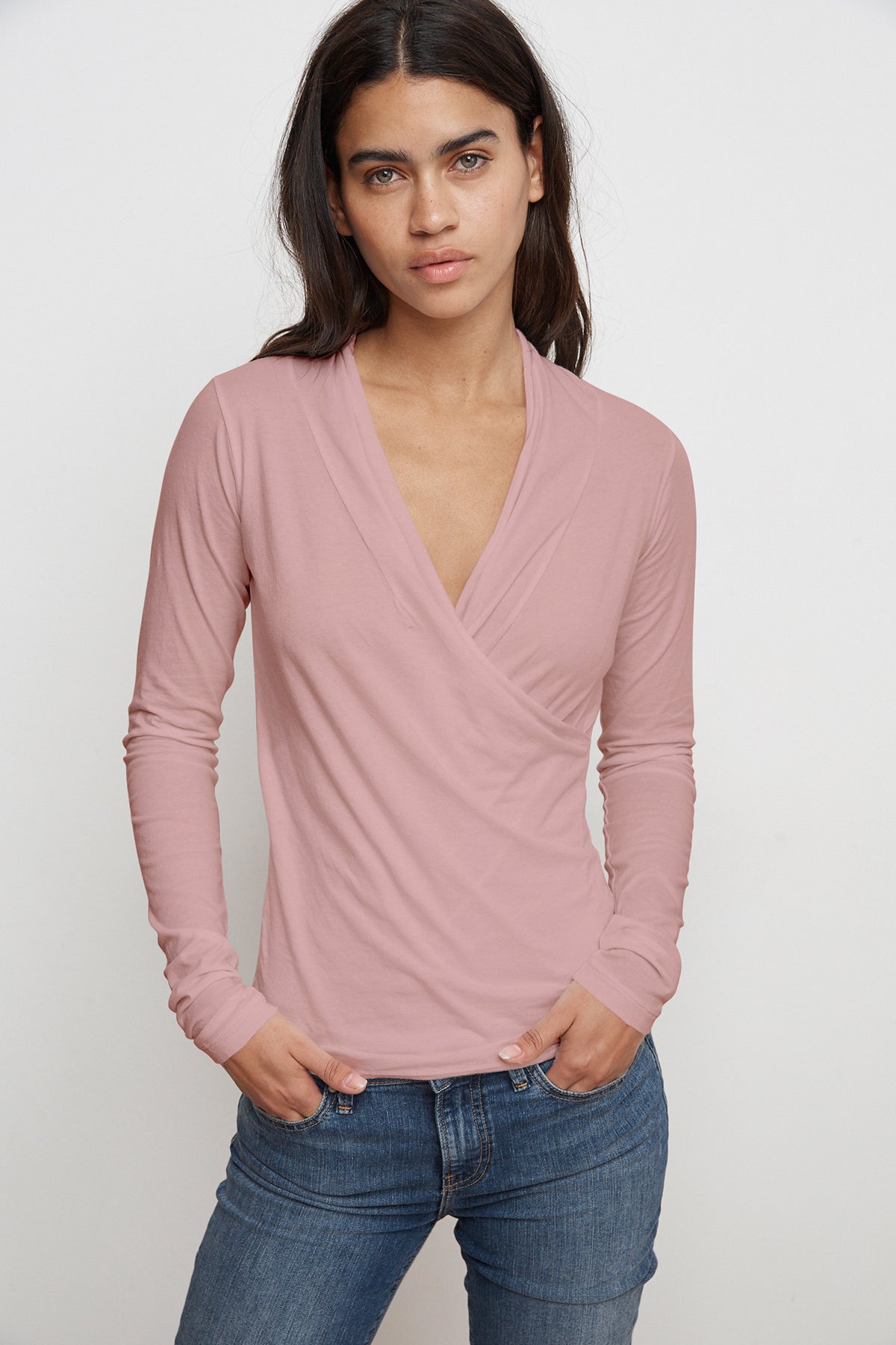 MERI WRAP FRONT FITTED TOP - Velvet Staging 2.0