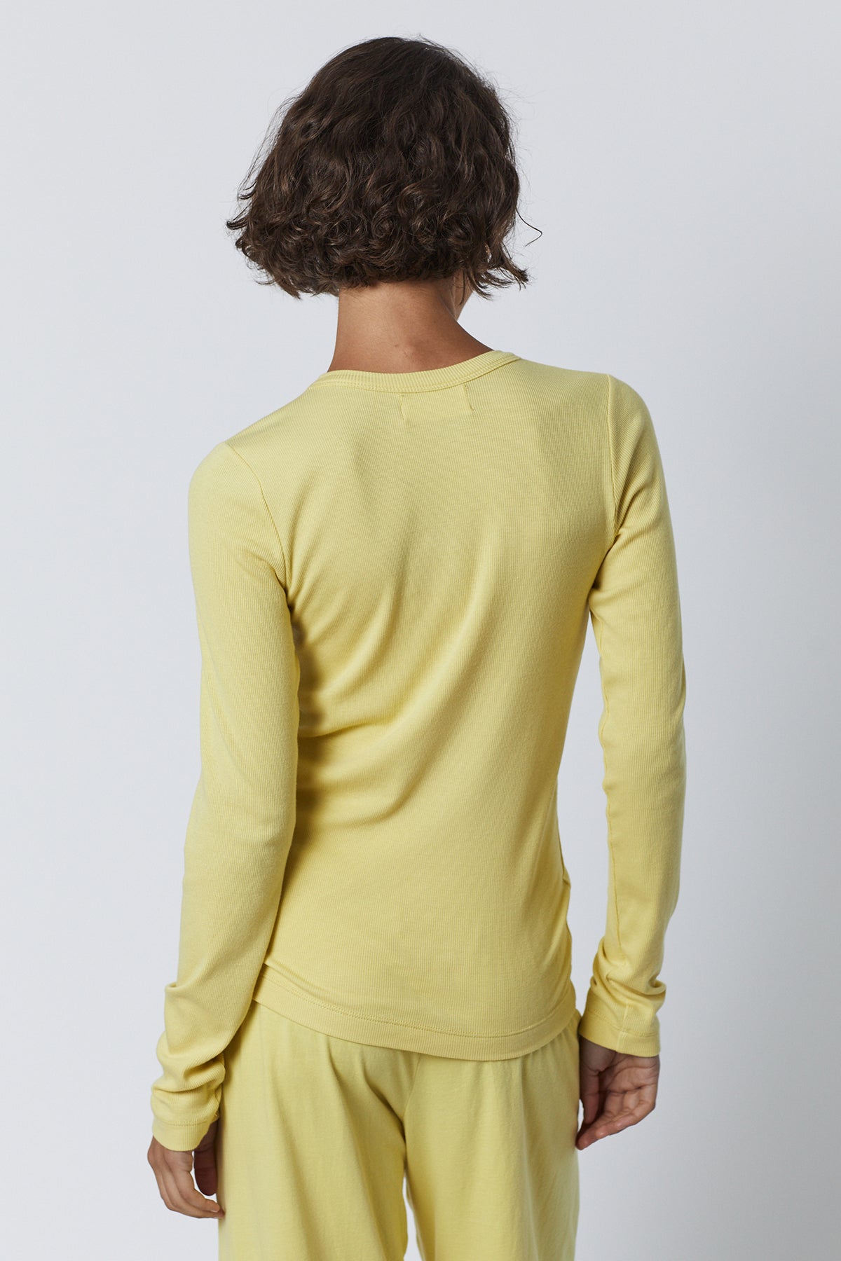 Camino Tee in soft lemon yellow with Pismo pant back-27196406235332