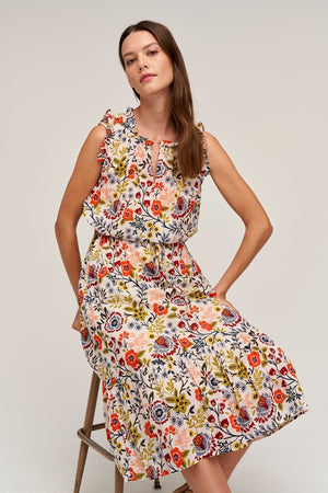 MORGAN PRINTED MIDI DRESS - Velvet Staging 2.0