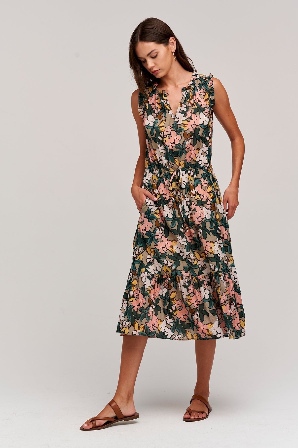 MORGAN PRINTED MIDI DRESS - Velvet Staging 2.0-26916266508484