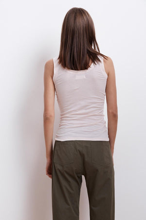 MOSSY GAUZY WHISPER FITTED TANK - Velvet Staging 2.0