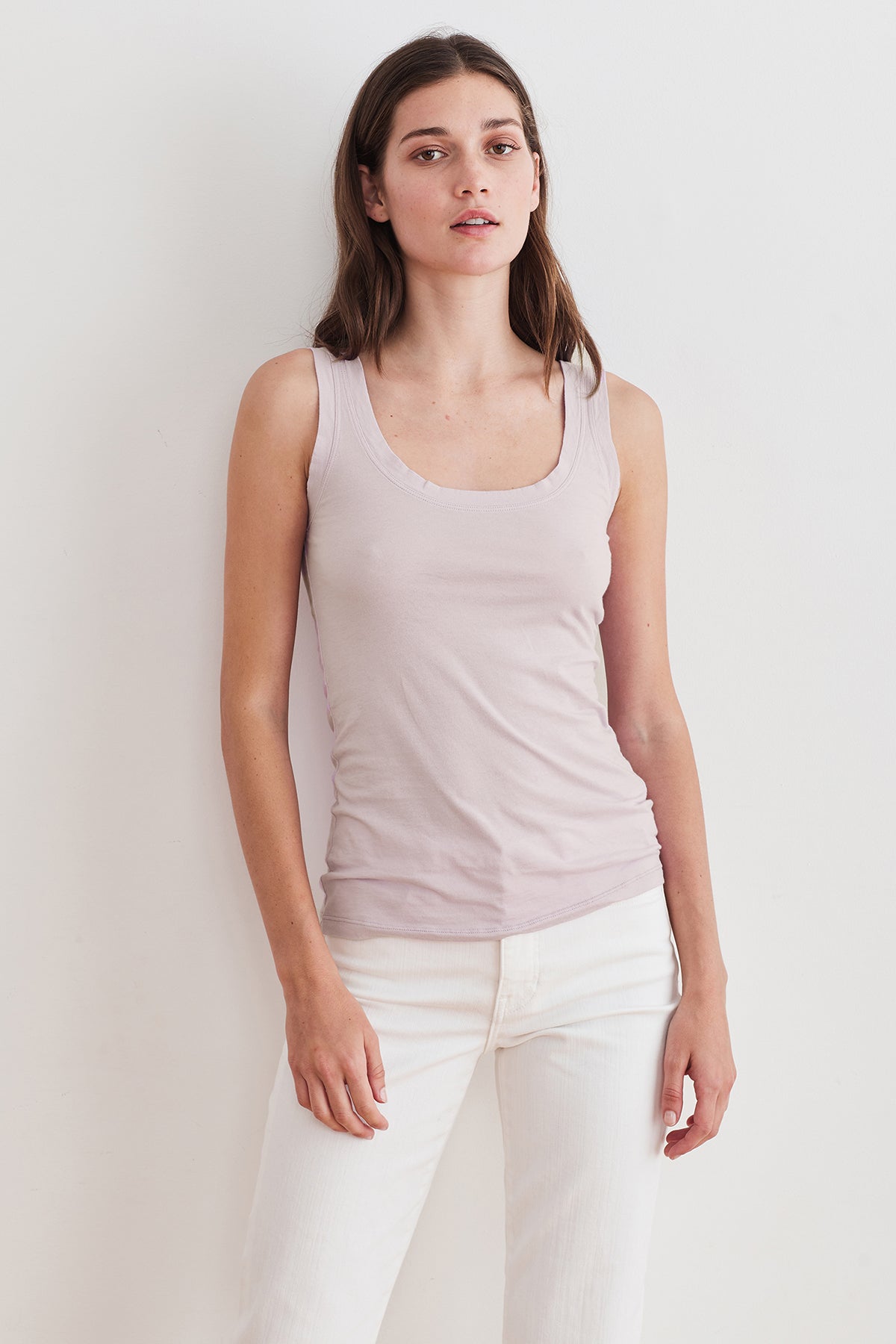 MOSSY GAUZY WHISPER FITTED TANK - Velvet Staging 2.0